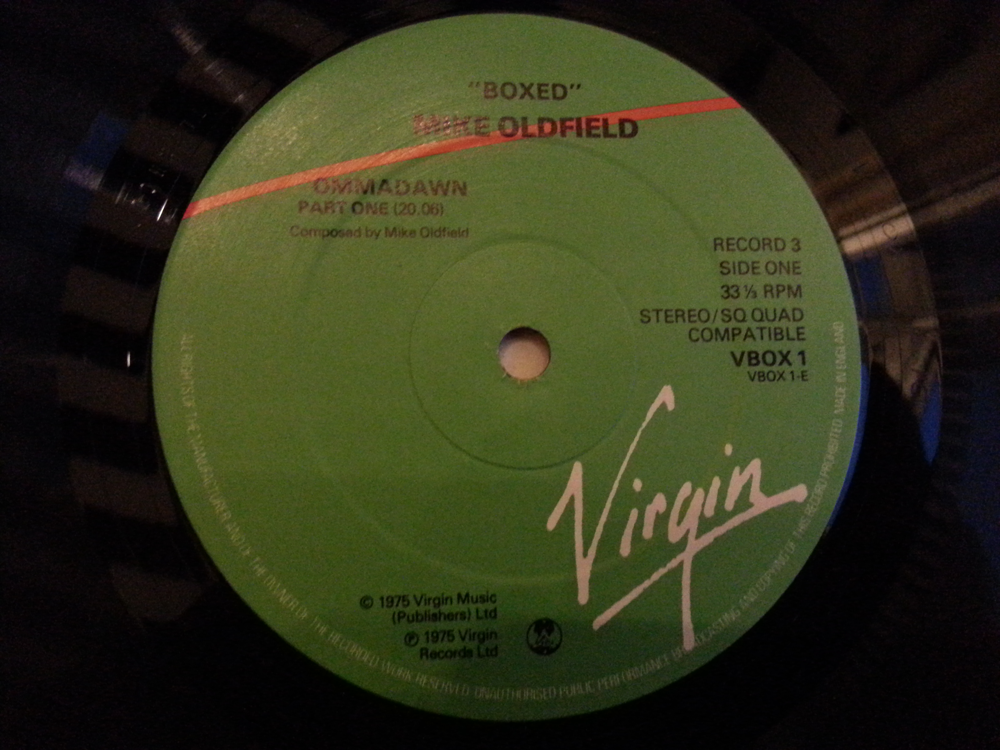 Boxed Virgin LP - Mike Oldfield Worldwide Discography